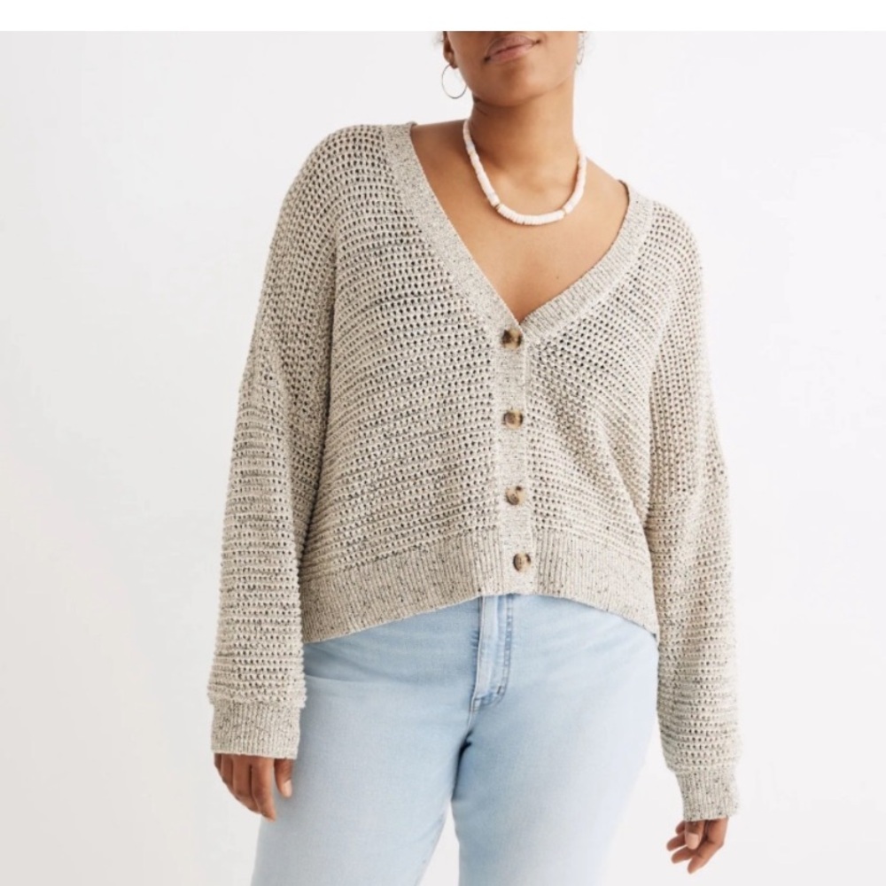 Madewell marled Hartley cardigan sweater